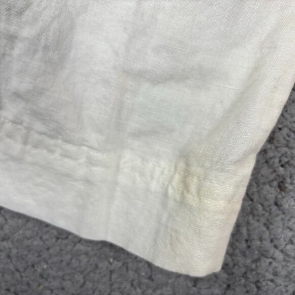 Converse One Star Women's Linen Off White Cotton Linen Blend Pants Sz 16 Fit 3 - Picture 10 of 11